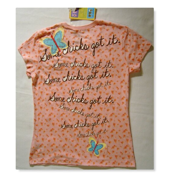 Y2K JUST JIMMY Jim Benton T Shirt Pink Some Chicks Got It NOS Jr Junior Sizes - Picture 6 of 9